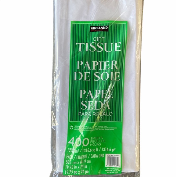Kirkland Signature Party Supplies Gift Tissue White Wrapping Paper